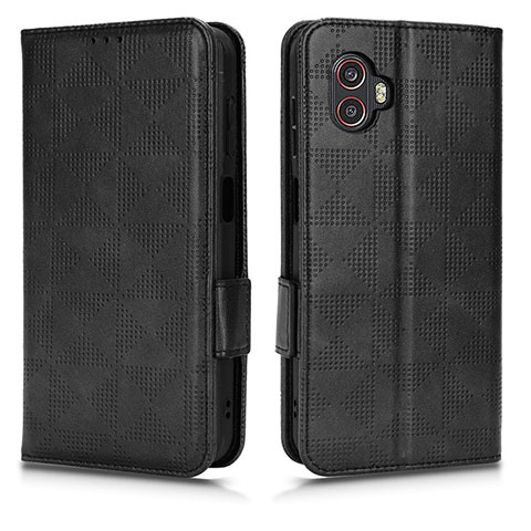 Funda de Cuero Cartera con Soporte Carcasa C02X para Samsung Galaxy XCover 6 Pro 5G Negro