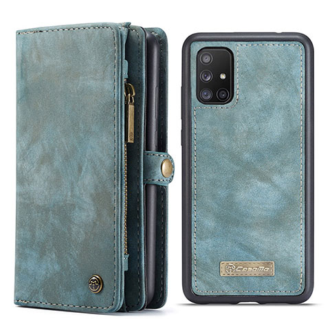 Funda de Cuero Cartera con Soporte Carcasa C03S para Samsung Galaxy A71 5G Azul