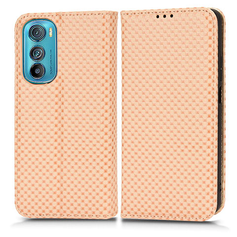 Funda de Cuero Cartera con Soporte Carcasa C03X para Motorola Moto Edge 30 5G Oro