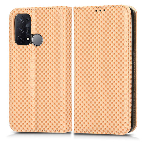 Funda de Cuero Cartera con Soporte Carcasa C03X para Oppo Reno5 A Oro