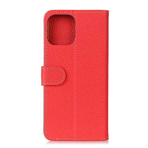 Funda de Cuero Cartera con Soporte Carcasa C06 para Xiaomi Mi 11 5G Rojo