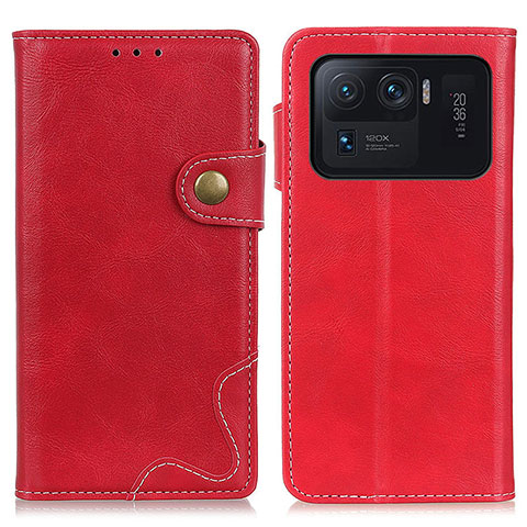 Funda de Cuero Cartera con Soporte Carcasa D01Y para Xiaomi Mi 11 Ultra 5G Rojo