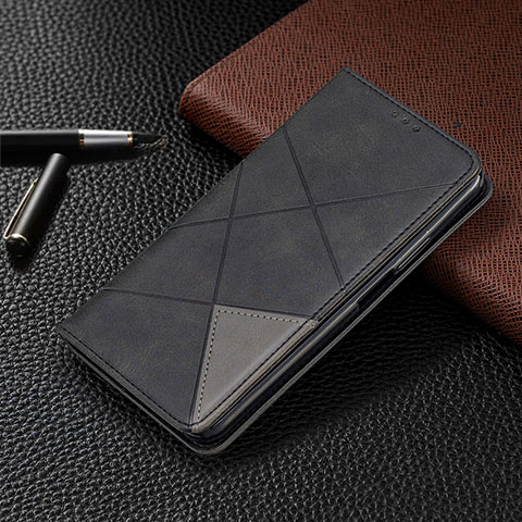 Funda de Cuero Cartera con Soporte Carcasa D03 para Xiaomi Mi Note 10 Negro
