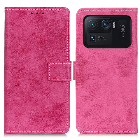 Funda de Cuero Cartera con Soporte Carcasa D05Y para Xiaomi Mi 11 Ultra 5G Rosa Roja