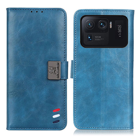 Funda de Cuero Cartera con Soporte Carcasa D06Y para Xiaomi Mi 11 Ultra 5G Azul