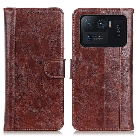 Funda de Cuero Cartera con Soporte Carcasa D07Y para Xiaomi Mi 11 Ultra 5G Marron