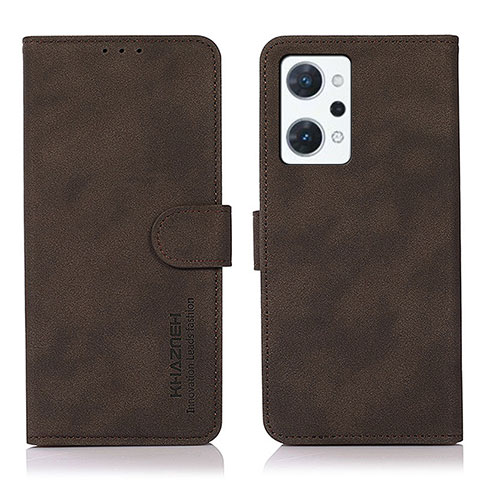 Funda de Cuero Cartera con Soporte Carcasa D08Y para Oppo Reno7 A Marron