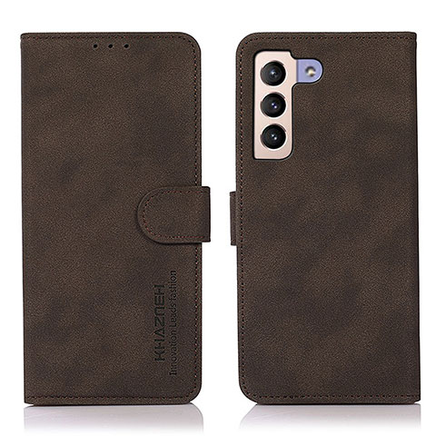 Funda de Cuero Cartera con Soporte Carcasa D08Y para Samsung Galaxy S21 5G Marron