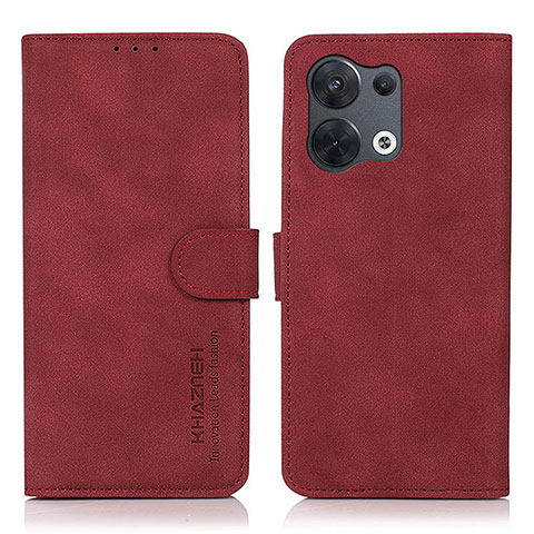 Funda de Cuero Cartera con Soporte Carcasa D08Y para Xiaomi Redmi Note 13 5G Rojo