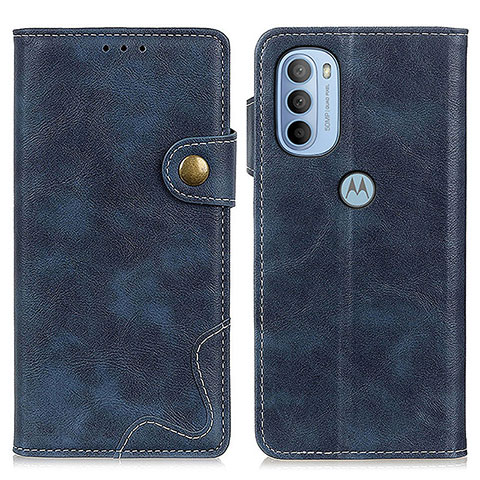 Funda de Cuero Cartera con Soporte Carcasa DY01 para Motorola Moto G41 Azul