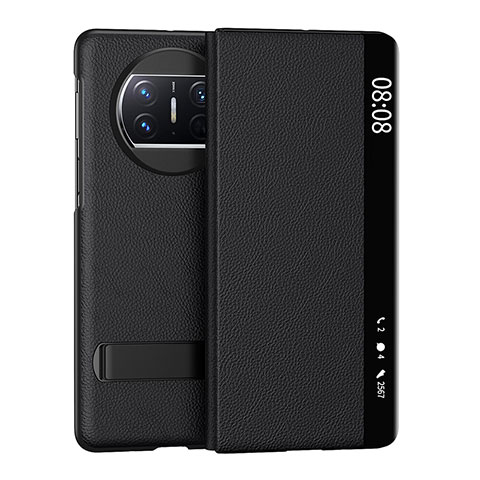 Funda de Cuero Cartera con Soporte Carcasa GS1 para Huawei Mate X3 Negro