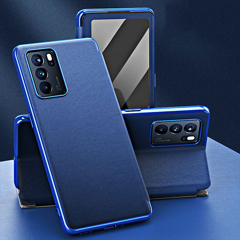 Funda de Cuero Cartera con Soporte Carcasa GS1 para Oppo Reno6 Pro 5G India Azul