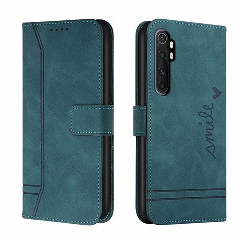 Funda de Cuero Cartera con Soporte Carcasa H01X para Xiaomi Mi Note 10 Lite Verde