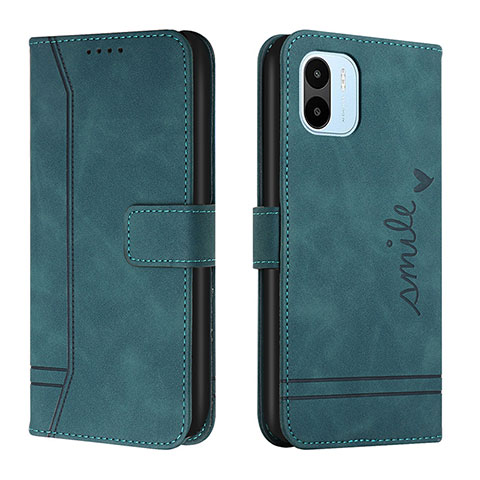 Funda de Cuero Cartera con Soporte Carcasa H01X para Xiaomi Redmi A2 Plus Verde