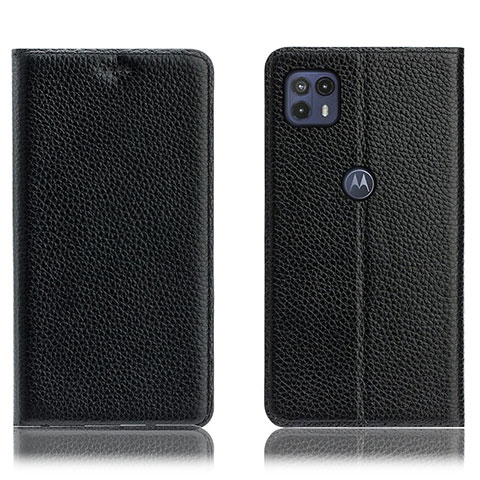 Funda de Cuero Cartera con Soporte Carcasa H02P para Motorola Moto G50 5G Negro