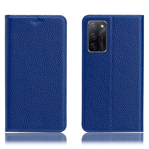 Funda de Cuero Cartera con Soporte Carcasa H02P para Oppo A55S 5G Azul