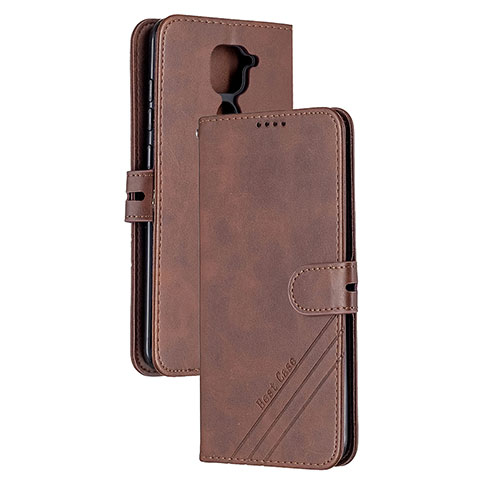 Funda de Cuero Cartera con Soporte Carcasa H02X para Xiaomi Redmi 10X 4G Marron