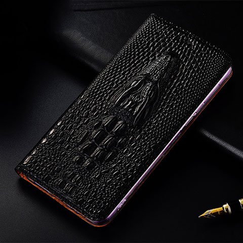 Funda de Cuero Cartera con Soporte Carcasa H03P para Samsung Galaxy Note 10 Lite Negro