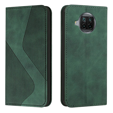 Funda de Cuero Cartera con Soporte Carcasa H03X para Xiaomi Mi 10i 5G Verde