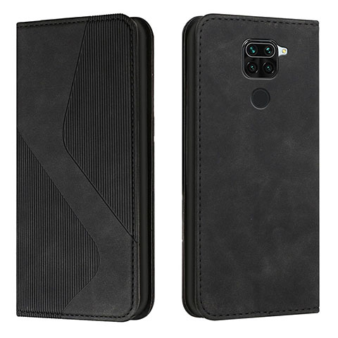 Funda de Cuero Cartera con Soporte Carcasa H03X para Xiaomi Redmi 10X 4G Negro