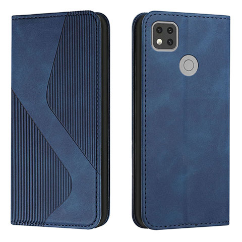 Funda de Cuero Cartera con Soporte Carcasa H03X para Xiaomi Redmi 9C Azul