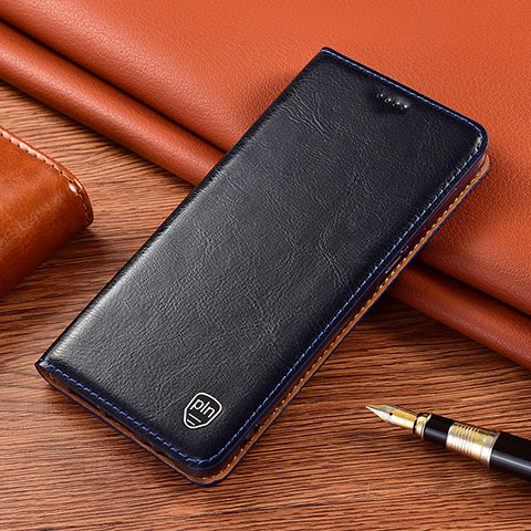 Funda de Cuero Cartera con Soporte Carcasa H04P para Xiaomi Mi Note 10 Lite Azul