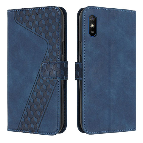 Funda de Cuero Cartera con Soporte Carcasa H04X para Xiaomi Redmi 9A Azul