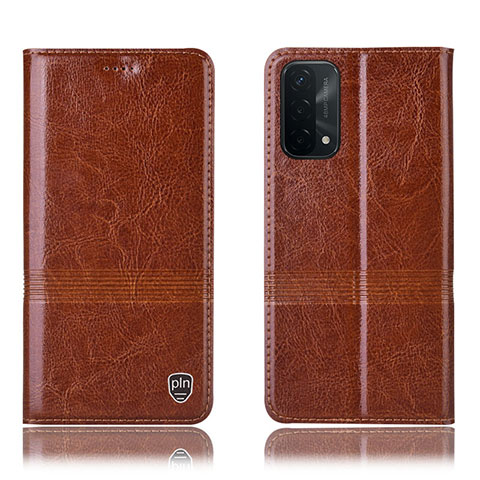 Funda de Cuero Cartera con Soporte Carcasa H05P para OnePlus Nord N200 5G Marron Claro