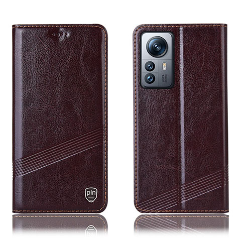 Funda de Cuero Cartera con Soporte Carcasa H05P para Xiaomi Mi 12S Pro 5G Marron