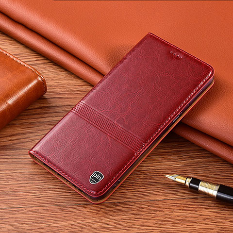 Funda de Cuero Cartera con Soporte Carcasa H05P para Xiaomi Mi Note 10 Lite Rojo