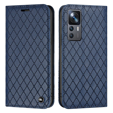 Funda de Cuero Cartera con Soporte Carcasa H05X para Xiaomi Mi 12T Pro 5G Azul