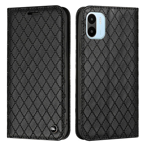 Funda de Cuero Cartera con Soporte Carcasa H05X para Xiaomi Redmi A1 Negro