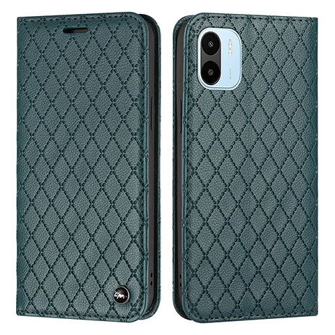 Funda de Cuero Cartera con Soporte Carcasa H05X para Xiaomi Redmi A1 Verde