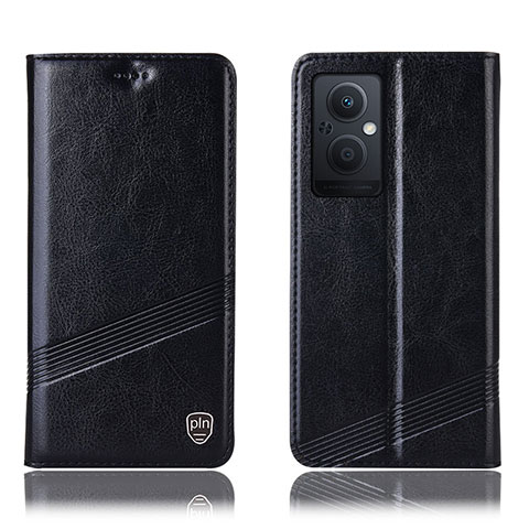 Funda de Cuero Cartera con Soporte Carcasa H06P para Oppo Reno7 Z 5G Negro