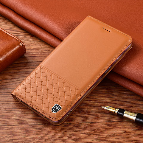 Funda de Cuero Cartera con Soporte Carcasa H07P para Samsung Galaxy Note 10 Plus 5G Naranja