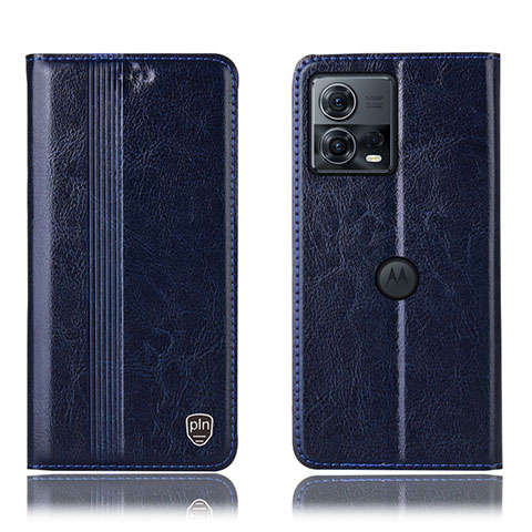 Funda de Cuero Cartera con Soporte Carcasa H09P para Motorola Moto Edge S30 Pro 5G Azul