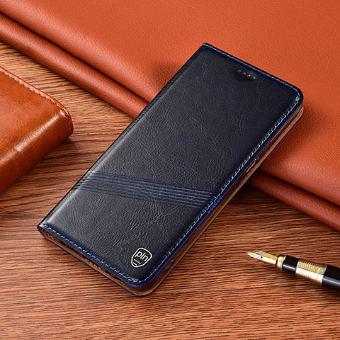 Funda de Cuero Cartera con Soporte Carcasa H09P para Xiaomi Redmi Note 9 Azul