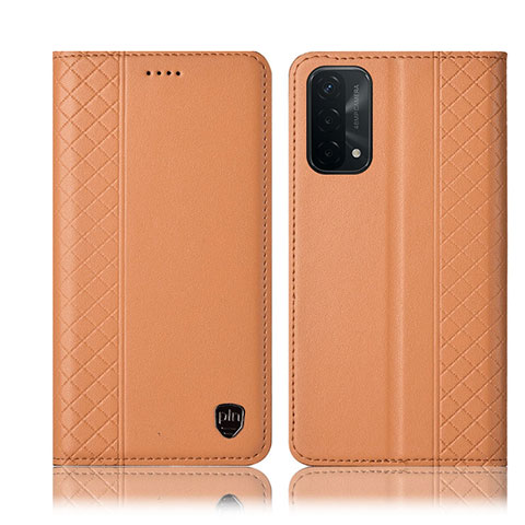 Funda de Cuero Cartera con Soporte Carcasa H10P para OnePlus Nord N200 5G Naranja