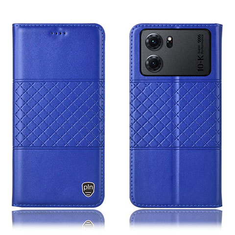 Funda de Cuero Cartera con Soporte Carcasa H10P para Oppo K10 5G Azul