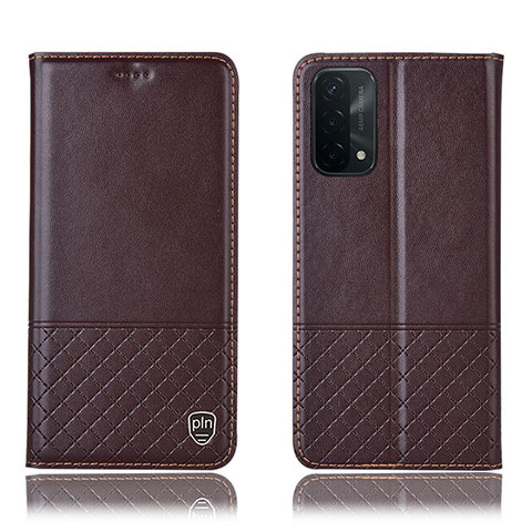 Funda de Cuero Cartera con Soporte Carcasa H11P para OnePlus Nord N200 5G Marron