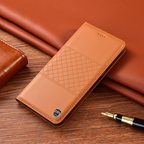 Funda de Cuero Cartera con Soporte Carcasa H11P para Xiaomi Mi 13 5G Naranja