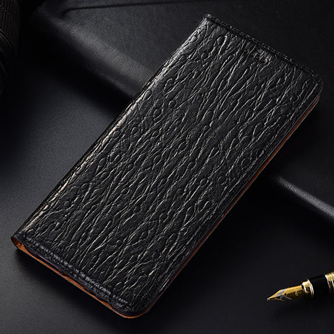 Funda de Cuero Cartera con Soporte Carcasa H15P para Samsung Galaxy A81 Negro