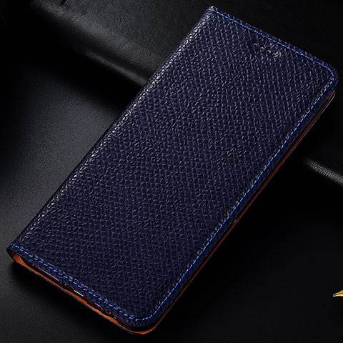 Funda de Cuero Cartera con Soporte Carcasa H15P para Samsung Galaxy M21s Azul