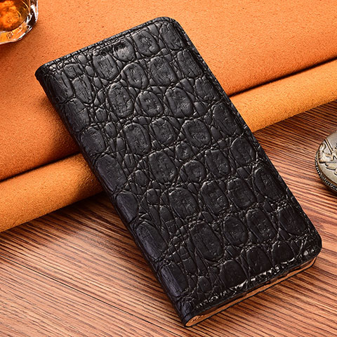 Funda de Cuero Cartera con Soporte Carcasa H16P para Xiaomi Redmi 10 5G Negro