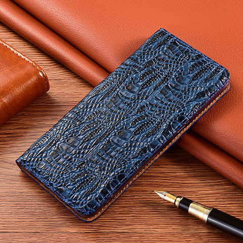 Funda de Cuero Cartera con Soporte Carcasa H17P para Apple iPhone SE3 (2022) Azul