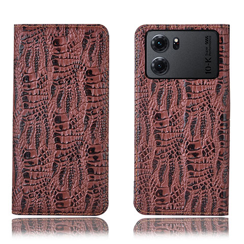 Funda de Cuero Cartera con Soporte Carcasa H17P para Oppo K10 5G Marron