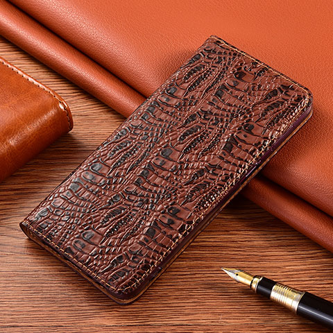 Funda de Cuero Cartera con Soporte Carcasa H17P para Xiaomi Redmi 9AT Marron