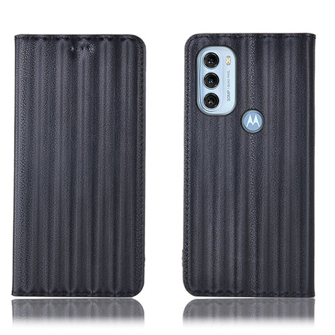 Funda de Cuero Cartera con Soporte Carcasa H18P para Motorola Moto G71 5G Negro