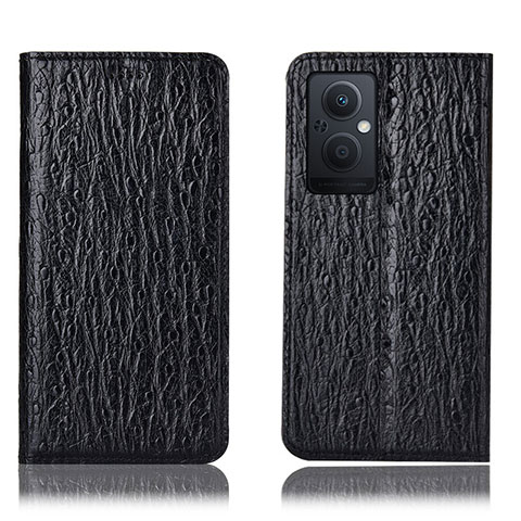 Funda de Cuero Cartera con Soporte Carcasa H18P para Oppo Reno7 Z 5G Negro