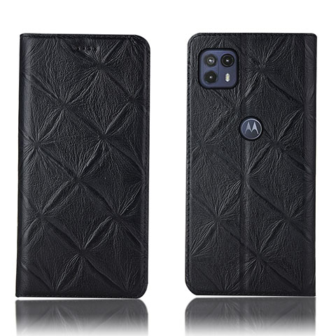 Funda de Cuero Cartera con Soporte Carcasa H19P para Motorola Moto G50 5G Negro